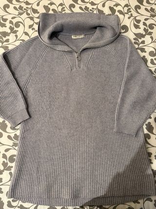 Jersey Pull&Bear cremallera gris talla M