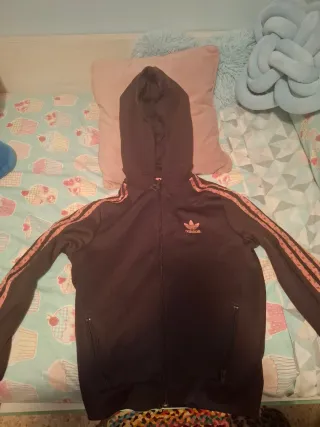 Sudadera Adidas Retro Mujer Negra y Rosa