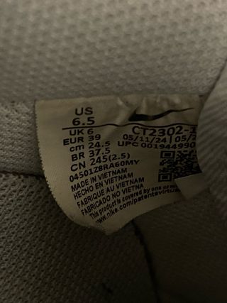 Nike Air Force 1 Talla 39 EU Blanco/Negro