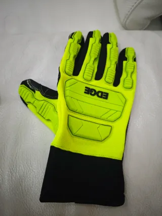 Guantes de moto EDGE negros y verdes