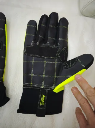 Guantes de moto EDGE negros y verdes