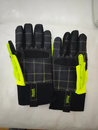 Guantes de moto EDGE negros y verdes