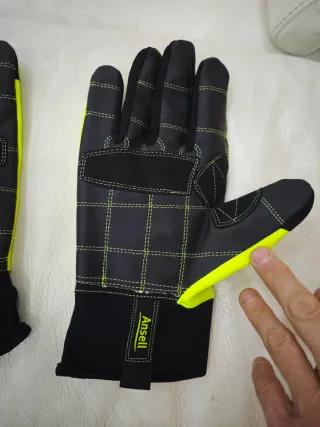 Guantes de moto EDGE negros y verdes
