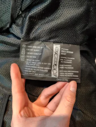 Chaqueta Alpinestars Vence Drystar Negra