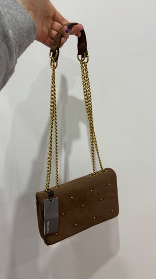 Bandolera Parfois Marrón Tachuelas