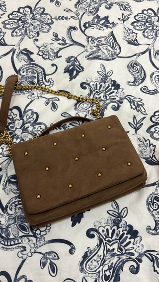 Bandolera Parfois Marrón Tachuelas