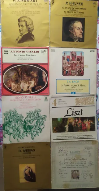 Lote Vinili Classici Mozart Wagner Bach Liszt LP