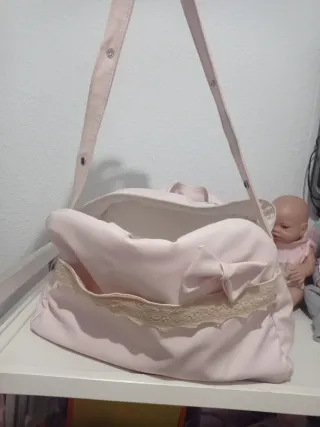 Bolso para carrito de bebé rosa