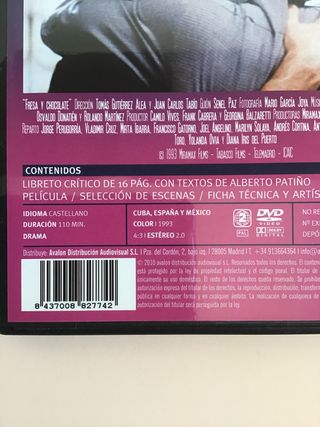 Fresa y Chocolate DVD - Nominada al Óscar