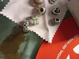 5 Abalorios charm Pandora Plata Originales