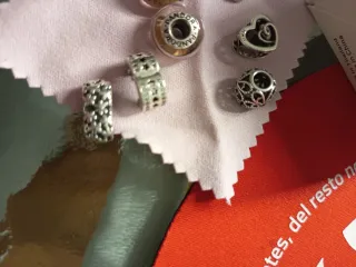 5 Abalorios charm Pandora Plata Originales