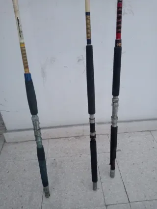 Cañas de curricán vintage