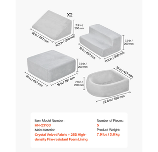 Juego de bloques de espuma 5 piezas VEVOR HN23103