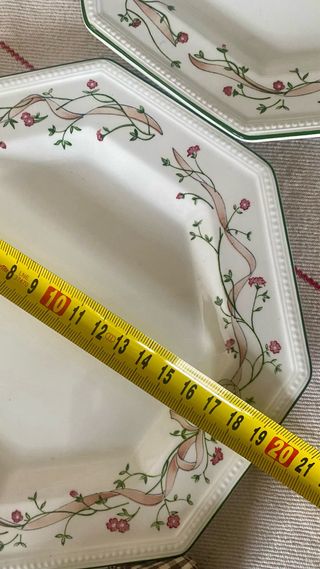 4 Platos Johnson Brothers Octogonales