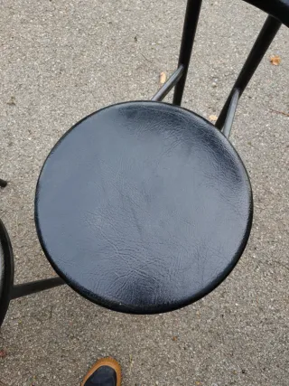 Juego de 2 Sillas Negras Estilo Bar