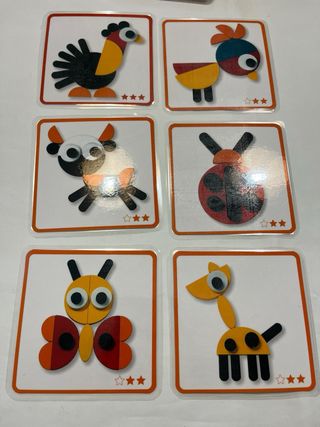 Puzzle de madera con tarjetas