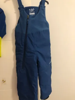 Mono de nieve azul y amarillo Talla de 2 a 4