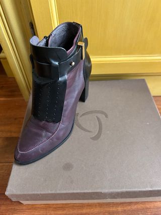 Botines Kanna granate y negro