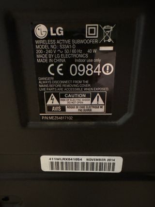 Barra de Sonido LG Negra