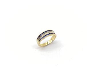 anillo oro 18k con piedra con diamante t. 16 (17,84 mm)