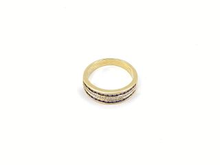 anillo oro 18k con piedra con diamante t. 16 (17,84 mm)