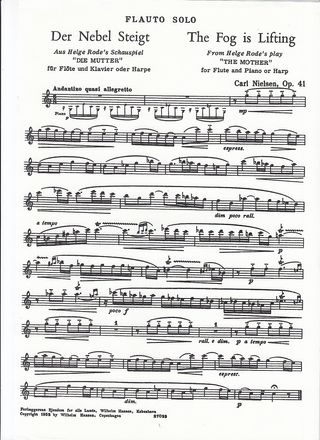 Nielsen. The fog is lifting. Op. 41. Flauta-piano