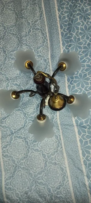 Lámpara de techo madera y metal