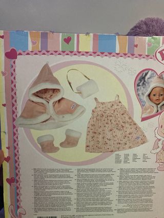 Conjunto Ropa Baby Born Rosa y Blanco