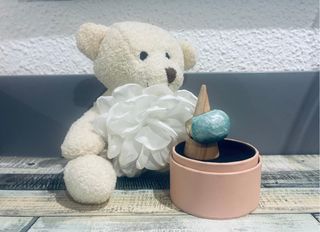 Anillo Dorado Piedra Agua Marina Turquesa