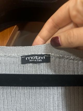 Vestito maglia grigio con fantasia