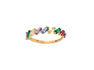 anillo oro 18k con piedra con circonita