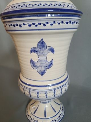 Copa Farmacia Botica Cerámica Azul