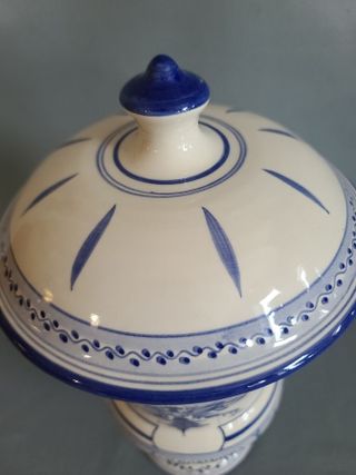 Copa Farmacia Botica Cerámica Azul