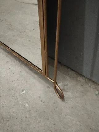 Espejo Forja Dorado Antiguo