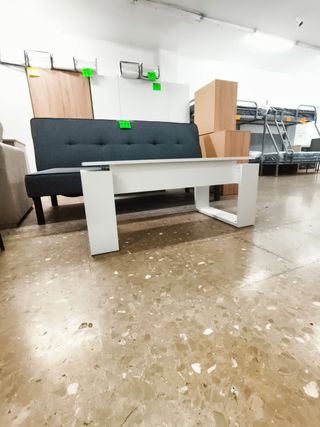 Mesa centro elevable blanca