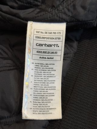 Chaqueta Carhartt Active jacket gris vintage