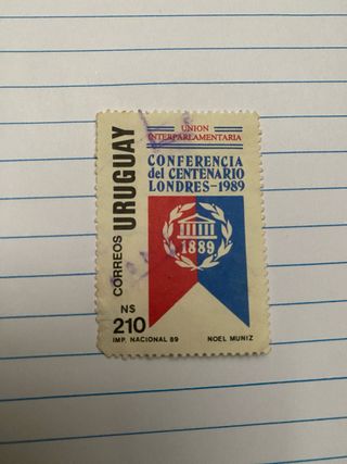 Sello Uruguay 1989 Conferencia Londres