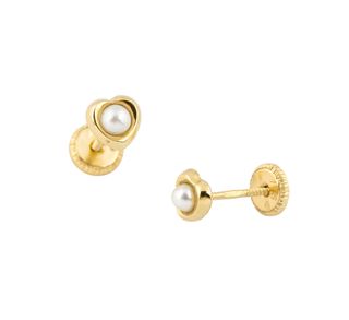pendientes oro 18k con piedra con circonita