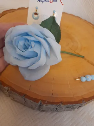 Conjunto Flamenca celeste