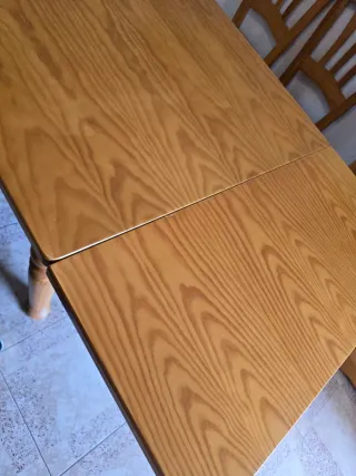 Mesa y 6 Sillas Madera Maciza