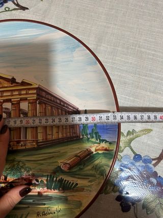 Piatto ceramica artistica Paestum misure: 34x34