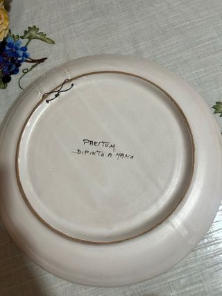 Piatto ceramica artistica Paestum misure: 34x34