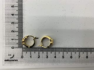 argollas oro 18k con circonita