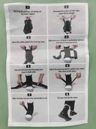 Tobillera deportiva/rehabilitación Negra