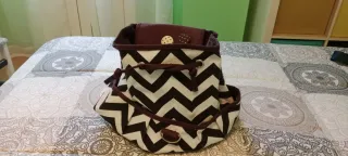 Mochila juvenil con estampado zigzag
