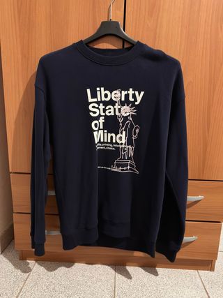 Felpa Benetton girocollo blu taglia S