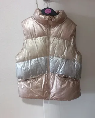 Chaleco Zara acolchado metalizado