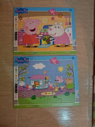 Lote Puzzles Spiderman, Bluey y Peppa Pig