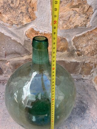 Bombona de cristal decorativa verde