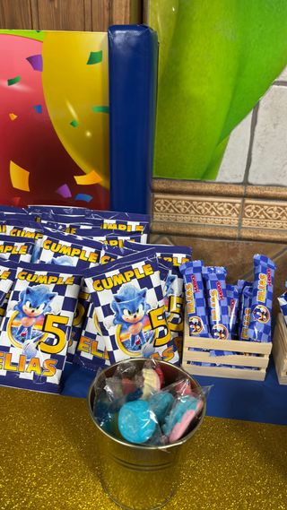 Decoración Cumpleaños Sonic Huesitos